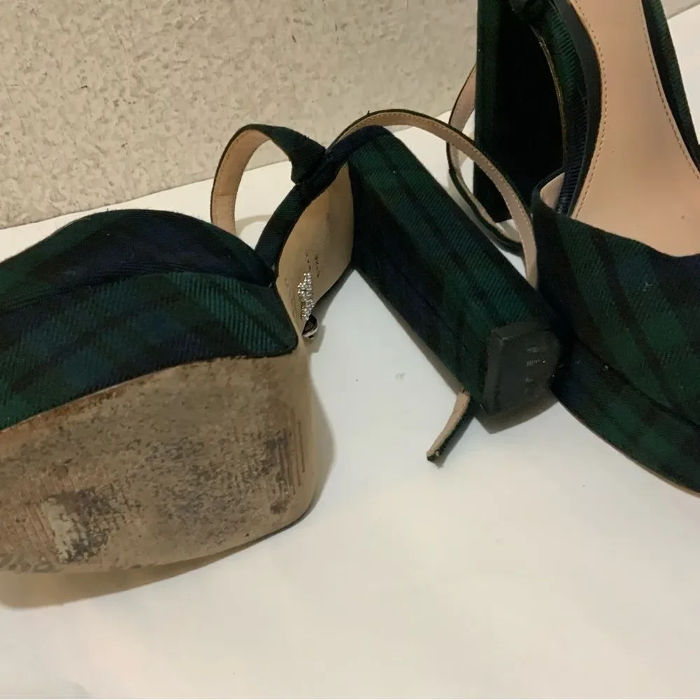 Antonio Melanix Born on Fifth Liv Tartan Plaid Closed Toe Platform Dress Pumps